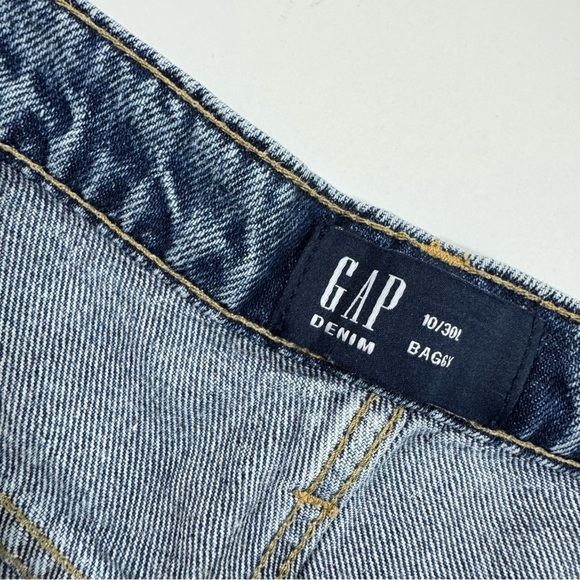 Gap Denim Baggy Jeans Womens Size 30 10 Long Dark Wash - Picture 6 of 10